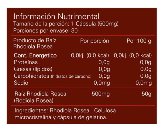 Alpha Nutrition Rhodiola Rosea 500mg 30 Caps