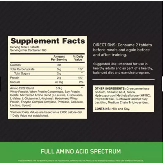 ON Superior Amino 2222 320 Tabs
