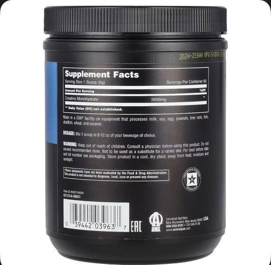 Universal Animal Creatina Powder 300 Grs