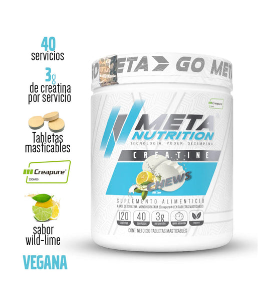Meta Creatina Creapure 120 Tabs Masticables