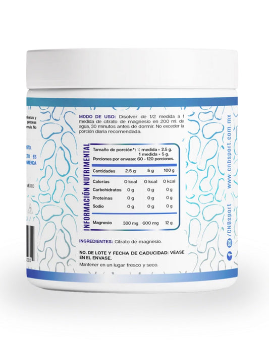 CNB Citrato de Magnesio 300 Grs 120 Serv