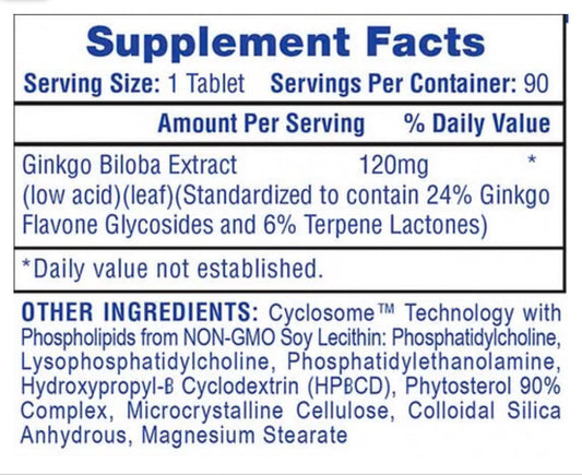 HTP Ginko Biloba 90 Tabs