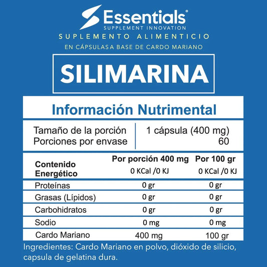 Essentials Silimarina 400 Mg 60 Caps