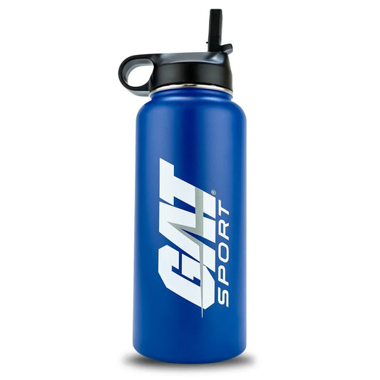 Gat Sport Water Bottle Insulated Stainless Steel 32 Oz Azul