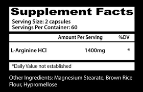 Insane L- Arginine HCL 120Caps