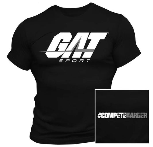 Playera Gat Compete Harder Negra