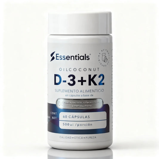 Essentials Vitamina D3 + K2 500UI 60Caps
