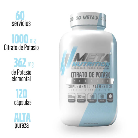 Meta Nutrition Citrato de Potasio 1000Mg 120 Caps