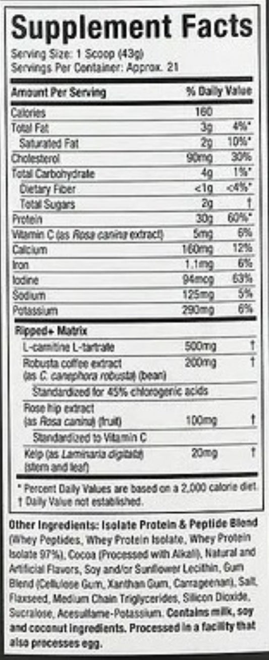 MuscleTech Nitro Tech Ripped 2lbs