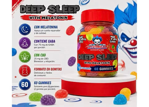 Hysterical Deep Sleep 60 Gummies Melatonina & GABA