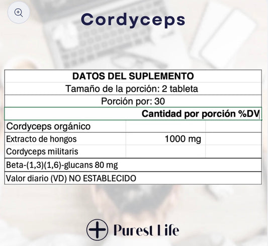 Purest Life Cordyceps 1000Mg 60 Caps
