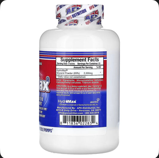 Aps Hydromax 180 Tabs Glycerol