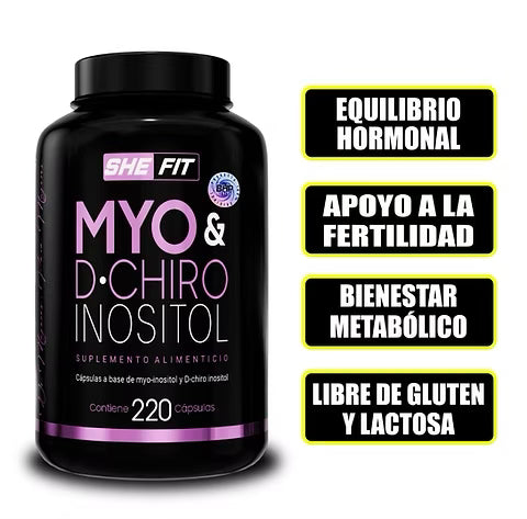 Bhp She Fit Myo & D Chiro Inositol 220 Caps + Citrato de Magnesio 20 Caps