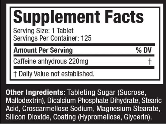 Muscletech Cafeina 125 Tabs