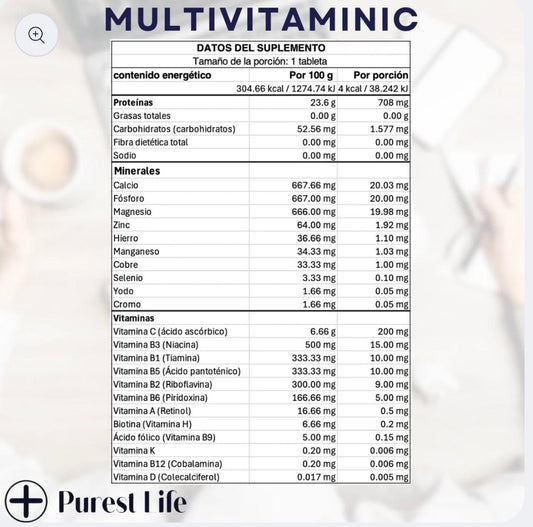 Purest Life Multivitaminico 100 Tabs