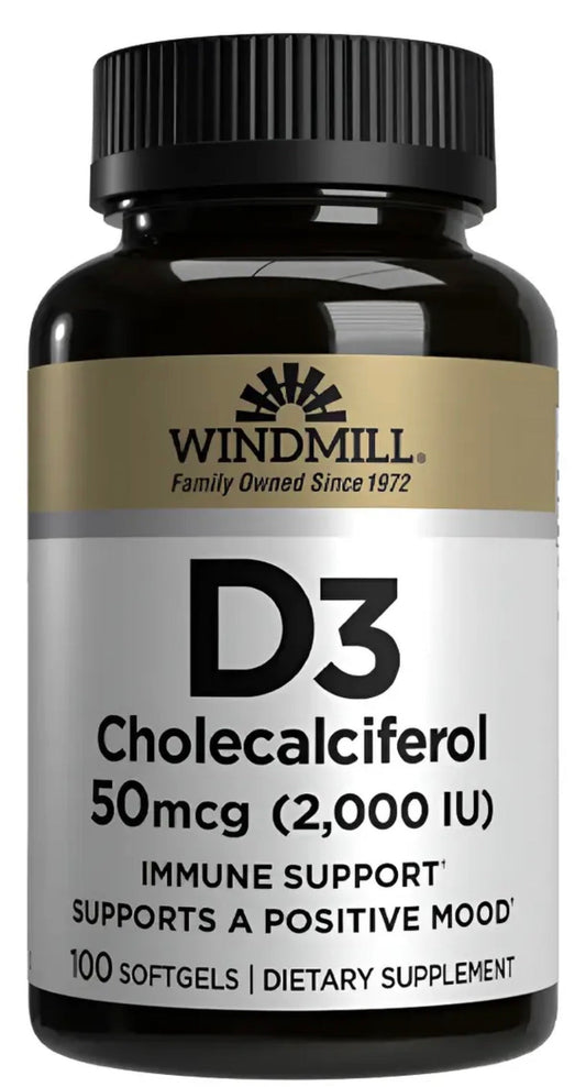 Windmill Vitamina D3 2000iU 50 Mcg 100 Softgels