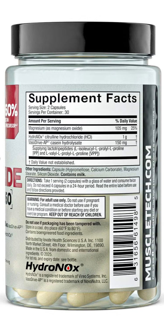 Muscletech Nitric Oxide Peptide 160 60 Caps