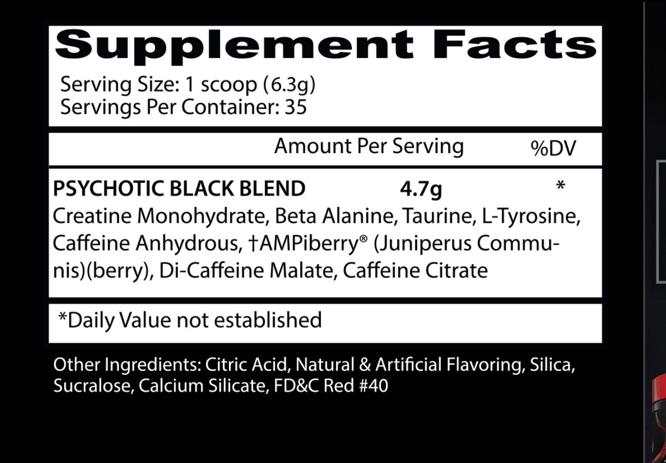 Insane Labz Psychotic Black 60 Serv