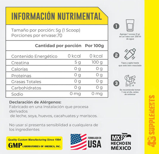 43 Supplements Creatina 350gr