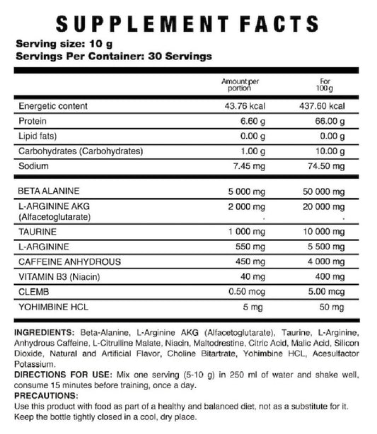 Hiroshima 2.0 Pre workout 30 Serv