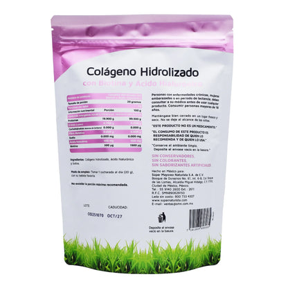 Vidanat Colageno Hidrolizado con Biotina y Acido Hialuronico 300 Grs