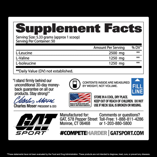 Gat Bcaa Powder 50 Serv