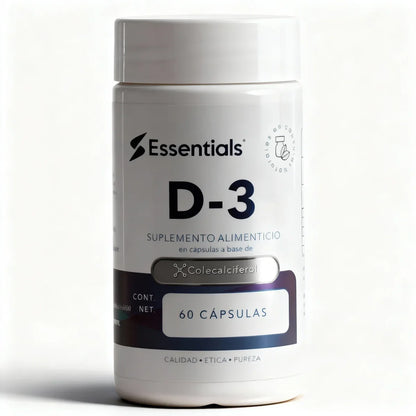 Essentials Vitamina D-3 60 Caps