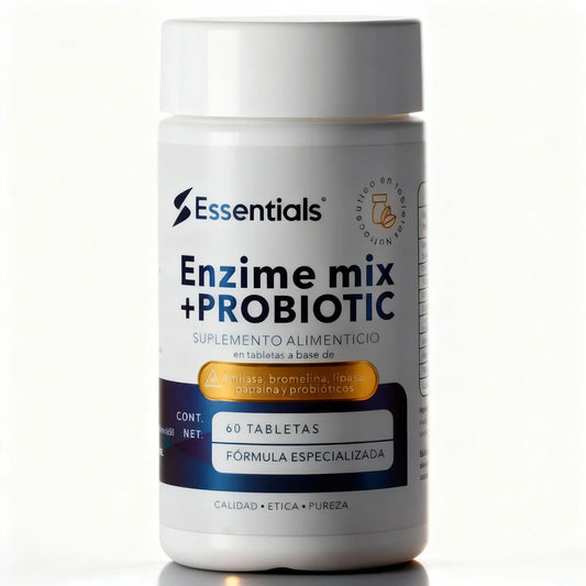 Essentials Enzimas Mix + Probióticos 650Mg 60Caps