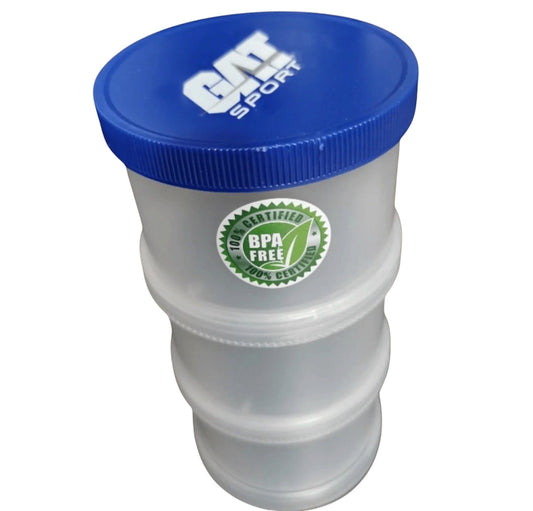 Gat Sport Stacker Blue/Silver Whit Logo Porta Suplementos