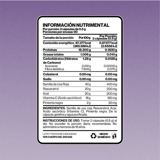 S Natural Resveratrol 0.5 G 180 Caps