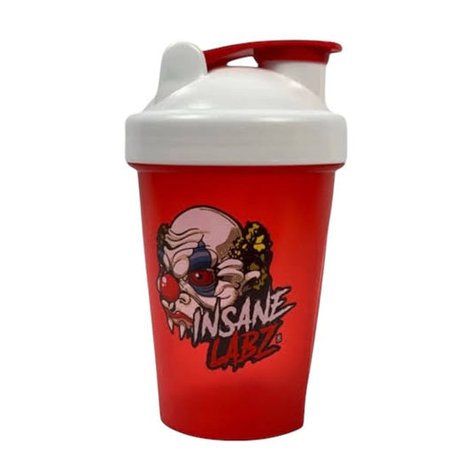 Shaker Insane Labz Mini 12 Oz/400 ML Rojo Tapa Blanca