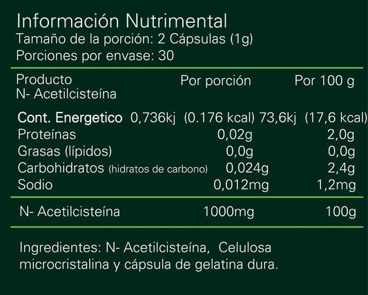 Alpha Nutrition Cisteina NAC 60 Caps