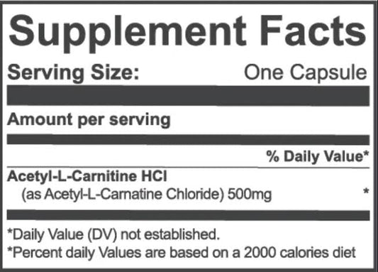 Raw Acetyl L-Carnitina 60 Caps