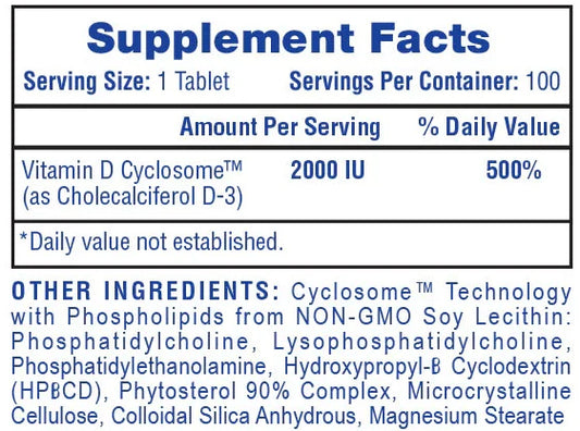 HTP Vitamin D3 100 Tabs