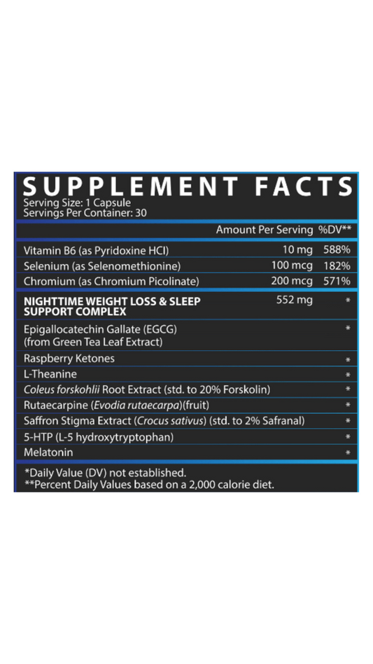 Nutrex Lipo 6 Black Nightime 30 Caps