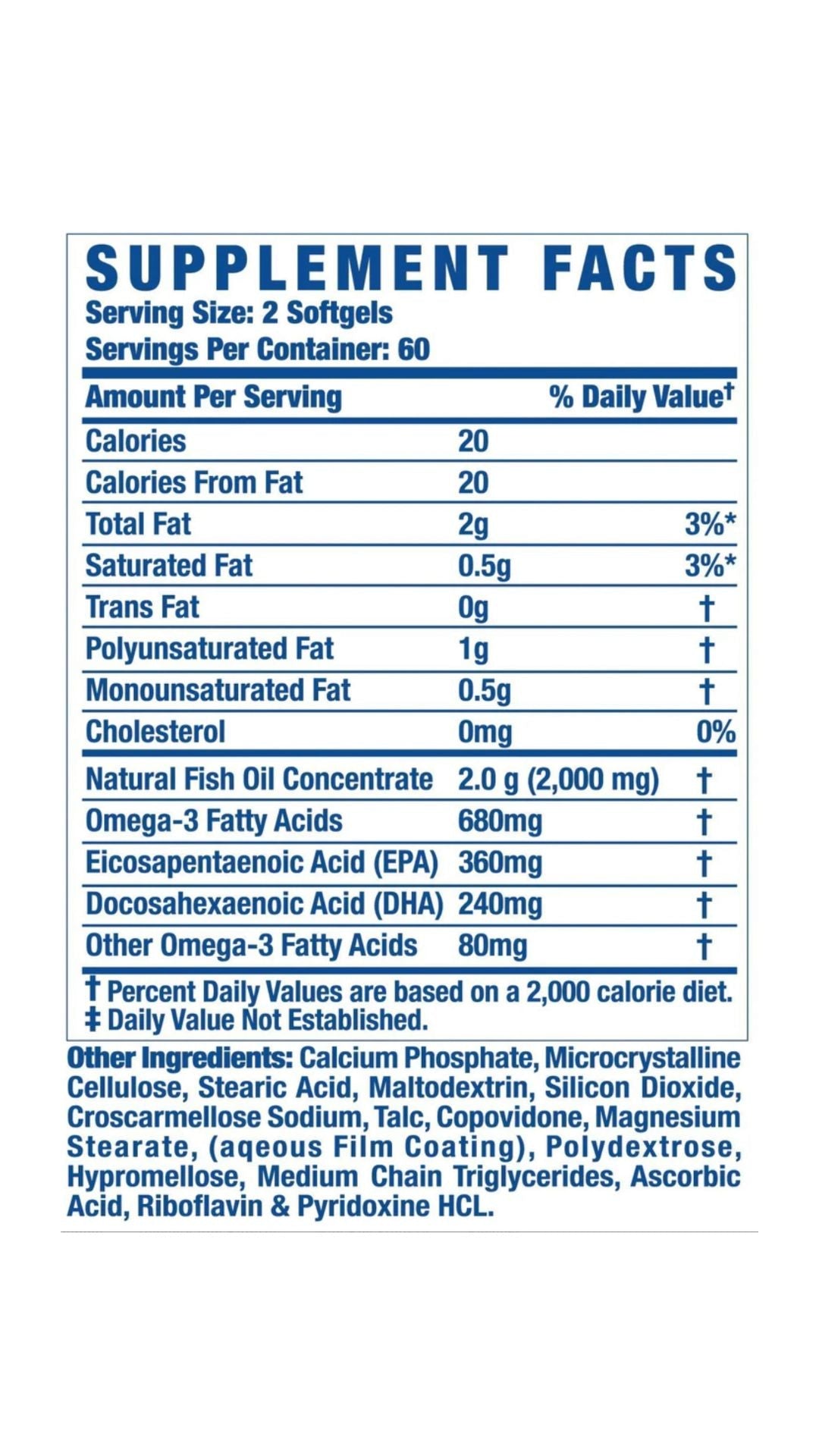 Ronnie Coleman Omega 3 Xs 120 Tabletas