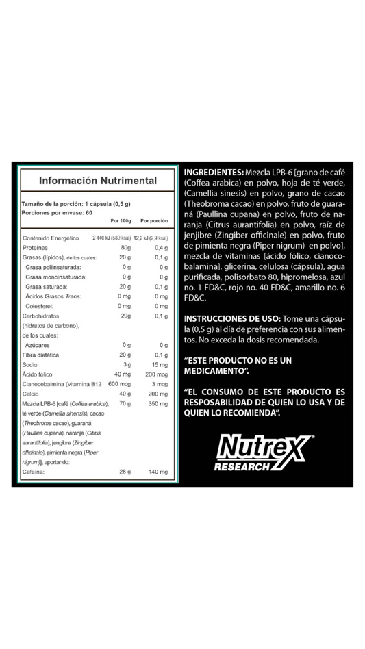 Nutrex Lipo 6 Black Hers Ultra Concentrate 60 Caps